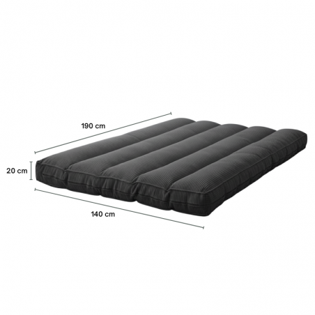 Futon déhoussable 140 x 190 cm