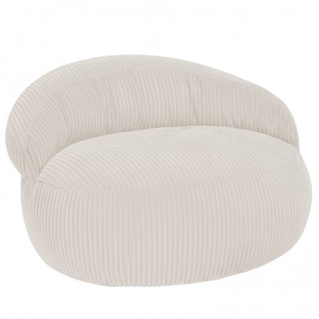 Pouf XXL en Velours côtelé 110 x 100 cm