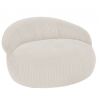 Pouf XXL déhoussable en Velours côtelé 110 x 100 cm