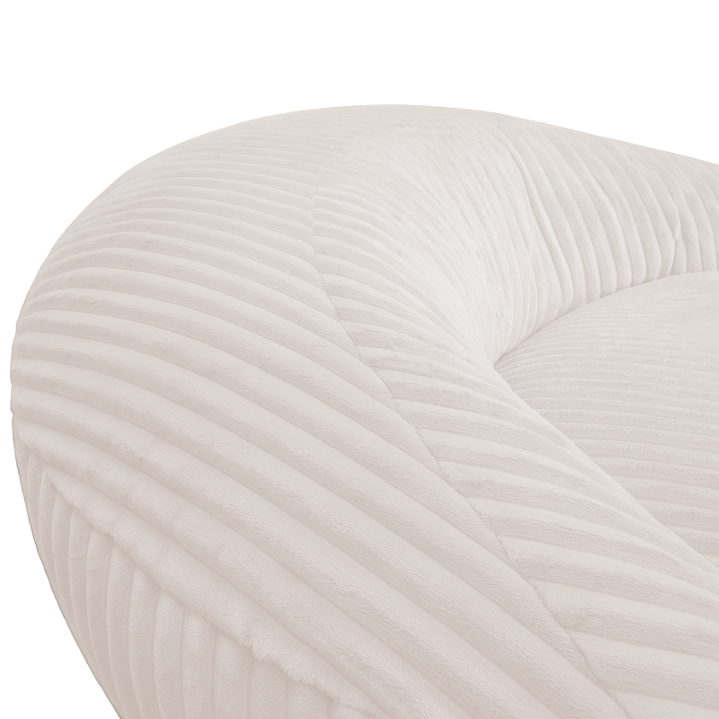 Pouf XXL déhoussable en Velours côtelé 110 x 100 cm