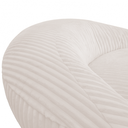 Pouf XXL déhoussable en Velours côtelé 110 x 100 cm