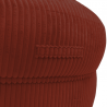 Pouf XXL déhoussable en Velours côtelé 110 x 100 cm
