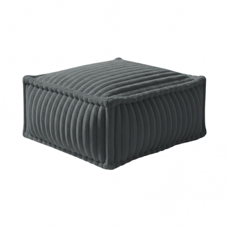 Pouf méridienne pour canapé modulable en fourrure côtelée