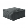 Pouf méridienne pour canapé modulable en fourrure côtelée