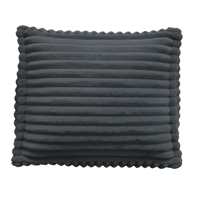 Pouf méridienne pour canapé modulable en fourrure côtelée