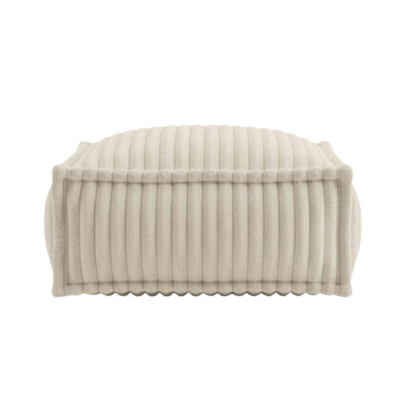 Pouf méridienne pour canapé modulable en fourrure côtelée