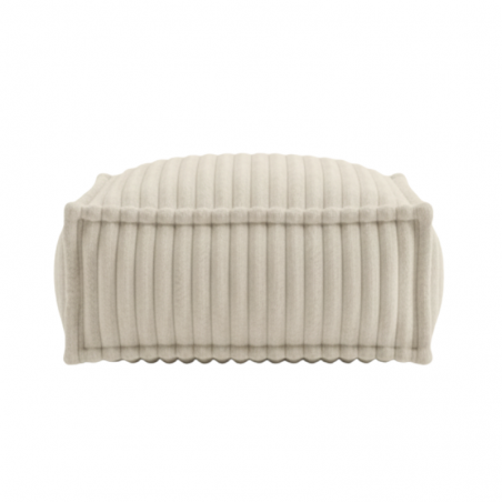 Pouf méridienne pour canapé modulable en fourrure côtelée