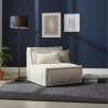 Module central pour canapé modulable en fourrure côtelée 90x82 cm