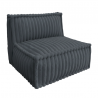 Module central pour canapé modulable en fourrure côtelée 90x82 cm