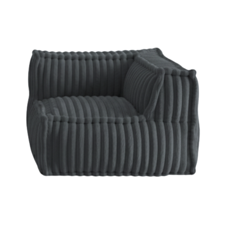 Module d’angle droit pour canapé modulable en fourrure côtelée 90x90 cm