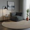 Module d’angle droit pour canapé modulable en fourrure côtelée 90x90 cm