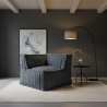 Module d’angle droit pour canapé modulable en fourrure côtelée 90x90 cm