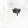Module d’angle droit pour canapé modulable en fourrure côtelée 90x90 cm