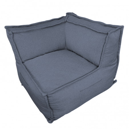 Module d’angle réversible pour canapé modulable en effet lin 90x90 cm