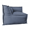 Module d’angle réversible pour canapé modulable en effet lin 90x90 cm