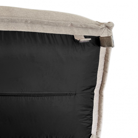 Canapé modulable 3 places en effet lin 90x262 cm