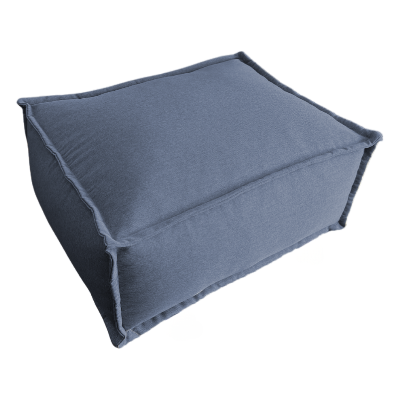 Pouf méridienne pour canapé modulable en effet lin 80x60x38 cm