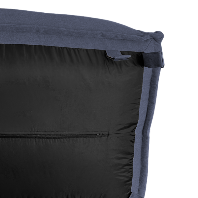 Pouf méridienne pour canapé modulable en effet lin 80x60x38 cm