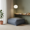 Pouf méridienne pour canapé modulable en effet lin 80x60x38 cm