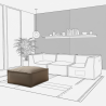 Pouf méridienne pour canapé modulable en effet lin 80x60x38 cm