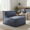 Module central pour canapé modulable en effet lin 90x82 cm