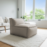 Module central pour canapé modulable en effet lin 90x82 cm