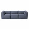 Canapé modulable 3 places en effet lin 90x262 cm