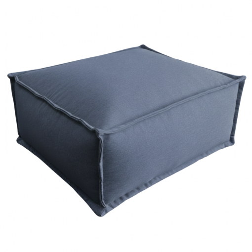 Pouf méridienne pour canapé modulable en effet lin 80x60x38 cm