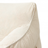 Pouf fauteuil en velours côtelé