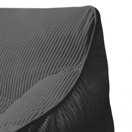 Pouf fauteuil en velours côtelé