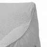 Pouf fauteuil en velours côtelé