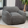 Pouf fauteuil en velours côtelé