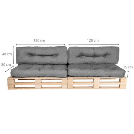 coussin palette dimensions