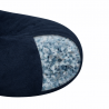 pouf long géant en fausse fourrure rembourré de flocons de mousse