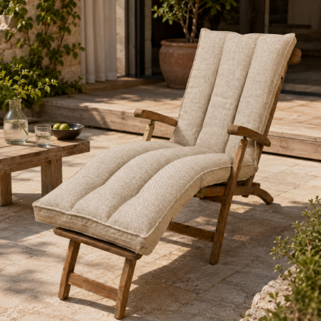 coussin bain de soleil déhoussable en extérieur