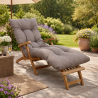 coussin bain de soleil dans un jardin ensoleillé