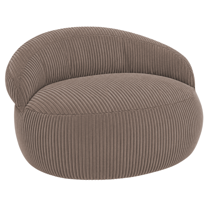 Pouf XXL déhoussable en Velours côtelé - 110 x 100 cm